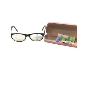 Womens RX Eye Glasse Frames Brown Flower 6019 Pink Case With Cleaning Cloth